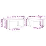 vidaXL Ensemble de tables basses 2 Pièces Chêne Sonoma Bois d'ingénierie