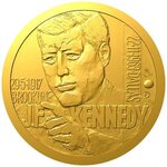 Pièce de monnaie en Or g 3.49 Millésime 2024 Cult of Personality JOHN KENNEDY