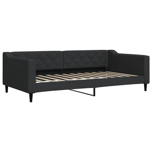 vidaXL Lit de repos noir 100x200 cm tissu