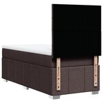 vidaXL Sommier à lattes de lit avec matelas Marron foncé 90x190 cm