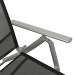 vidaXL Salon de jardin 3 Pièces textilène et aluminium argenté