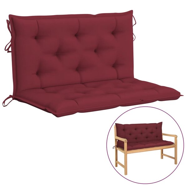 vidaXL Coussins de banc de jardin 2 Pièces rouge bordeaux tissu Oxford