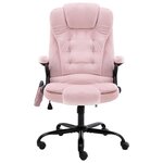 vidaXL Chaise de bureau de massage Rose Velours