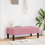 vidaXL Banc Rose 113x57x39 cm en Velours