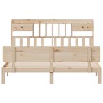 vidaXL Lit bibliothèque sans matelas 180x200 cm bois massif de pin