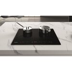 WHIRLPOOL WLB9560NE/IXL - Table de cuisson induction - 4 zones - 7200W total - L 59 cm  x  P  51 cm - Noir