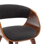 vidaXL Chaises à manger lot de 6 gris bois courbé et tissu