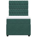 vidaXL Sommier à lattes de lit avec matelas Vert foncé 90x190 cm