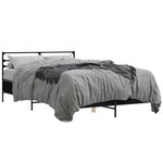 vidaXL Cadre de lit sans matelas noir 120x190 cm