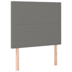 vidaXL Cadre de lit avec tête de lit Gris foncé 120x200 cm Tissu