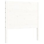 vidaXL Cadre de lit et tête de lit blanc 100x200 cm bois massif
