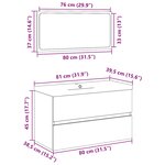 vidaXL Ensemble de meubles salle de bain bois d'ingénierie