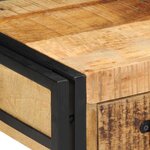 vidaXL Table d'appoint 40 x 40 x 50 cm Bois de mangue massif et métal