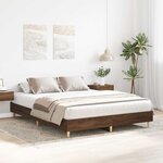 vidaXL Cadre de lit sans matelas chêne marron 140x200 cm