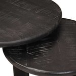 vidaXL Tables basses gigognes 3 Pièces Blanc Bois de mangue massif