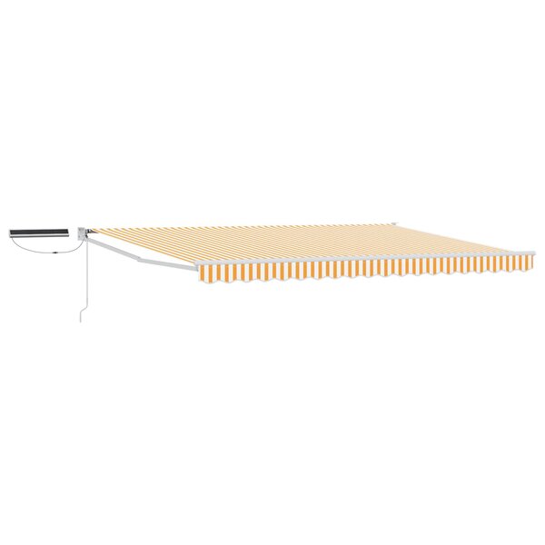 vidaXL Auvent rétractable électrique Jaune et blanc 4 5 × 3 m