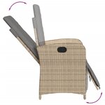 vidaXL Ensemble de bistro 3 Pièces coussins mélange beige résine tressée