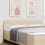 vidaXL Tête de lit Design Lignes Crème 90 cm Tissu