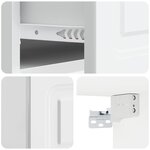 vidaXL Cabinet de chevet mural 2 Pièces Blanc brillant 49 x 34 5 x 20 cm