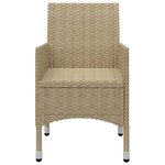 vidaXL Ensemble à manger de jardin 11 Pièces Beige
