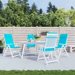 vidaXL Coussins de chaise à dossier haut lot de 4 turquoise