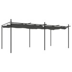 vidaXL Pergola avec toit rétractable anthracite 589x292x230 cm