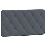 vidaXL Cadre de lit sans matelas gris foncé 100x200 cm velours