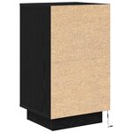 vidaXL Table de chevet avec lumières LED noir 38x34x65 cm