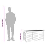 vidaXL Boîte de rangement de jardin persiennes 113x50x56cm bois acacia