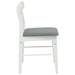 vidaXL Chaise de salle à manger 2 Pièces Blanc et Gris