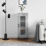 vidaXL Buffet Gris béton 34 5x34x90 cm Bois d'ingénierie