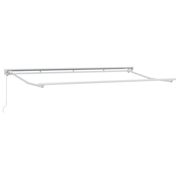 vidaXL Auvent Manuel Blanc 4 x 2 m Aluminium  Tissu