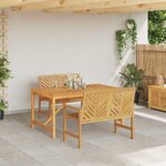 vidaXL Ensemble de salle à manger pour jardin 3 Pièces Marron