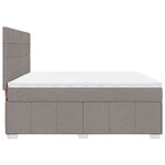 vidaXL Sommier à lattes de lit avec matelas Taupe 200x200 cm Tissu
