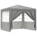 vidaXL Tente de fête 250 x 250 x 240 cm Gris clair PE et acier