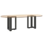 vidaXL Pieds de table basse en T 2 pièces Anthracite 38 x 25 x (42-43) cm Acier