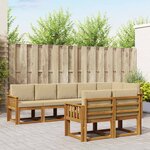 vidaXL Ensemble de canapés d'extérieur 8 Pièces Naturel et Beige