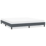 vidaXL Cadre de lit sans matelas gris foncé 200x210 cm velours