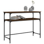 vidaXL Table console chêne marron 100x35 5x75 cm bois d'ingénierie