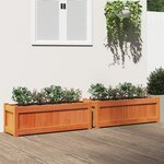 vidaXL Jardinières 2 Pièces cire marron bois de pin massif