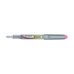 Stylo plume Jetable V-Pen SILVER Pointe Moyenne Rose x 12 PILOT