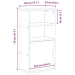 vidaXL Armoire latérale ODDA 40x24x79 cm bois massif pin