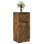 vidaXL Buffets 2 Pièces Chêne fumé 30x30x70 cm Bois d'ingénierie