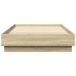 vidaXL Cadre de lit sans matelas avec lumières LED 100x200 cm