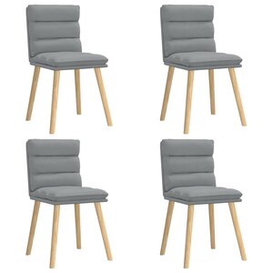 vidaXL Chaises à manger lot de 4 gris clair tissu