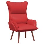 vidaXL Fauteuil relaxant Rouge 69 x 74 x 93 cm Faux cuir