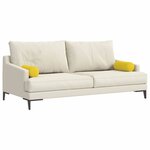 vidaXL Coussins d'accent 2 Pièces Jaune clair Ø 15 x 40 cm tissu