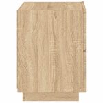 vidaXL Armoire de chevet avec lumières LED chêne sonoma
