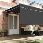vidaXL Auvent Rétractable Anthracite 500 × 300 cm