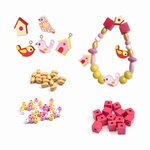 Djeco DJ09809 - Perles en bois Oiseaux